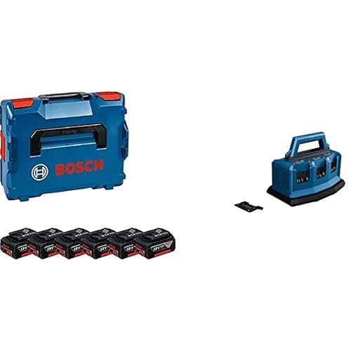 Bosch 6 batteries GBA 18V 4.0 Ah évitez les pannes d'outils avec le chargeur rapide GAL 18V6-80