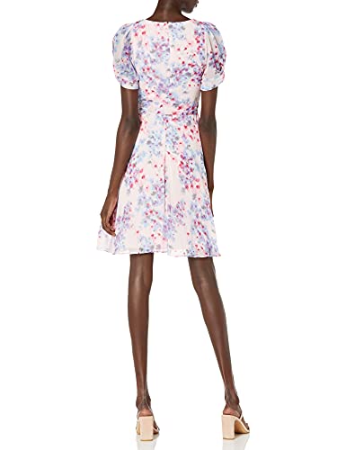 Image of DKNY Womens Sleeveless Faux Wrap Midi Dress