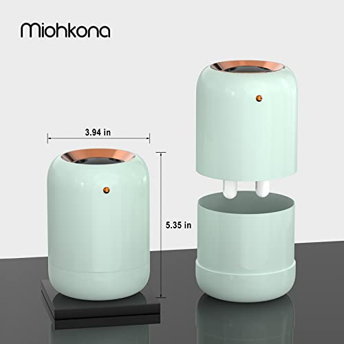 Miohkona Portable Desktop Humidifiers, 500Ml Mini Cool Mist Humidifier, 1800Mah Minimalist Humidifier For Office Bedroom Plants Car Baby Room, Powerful Humidifier Small For Dry Air Relief (Green) #TOP4