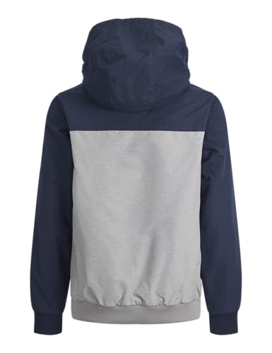 JACK & JONES JUNIOR Jungen JJERUSH Blocking Hood Bomber NOOS JNR Jacke, Navy Blazer/Detail:Blocking,140