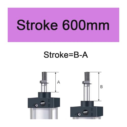 Cylindre pneumatique SC 63mm course 600mm double effet
