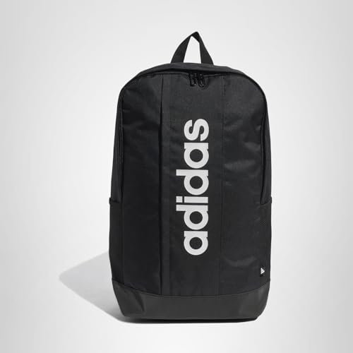 adidas Unisex Linear Backpack, black/black/white, One Size