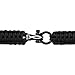Savior Survival Gear Paracord Watch Band - Compatible with Apple Watch Band 49mm 46mm 45mm 44mm 42mm - iWatch Band Series Ultra 10 9 8 7 6 5 4 3 2 1 SE – Adjustable strap for men (Black, Large)