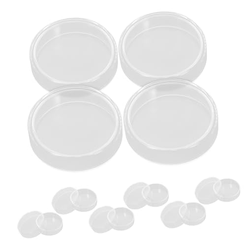 FUNOMOCYA 10pcs 60mm Glass Petri Dishes for Cell Microbiology Round Container Lid Smooth Surface