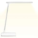LED Desk Lamp, Desk Lamp for Kids, 3-Level Table Reading Lamps, USB Charging Port, Touch Control, Ey