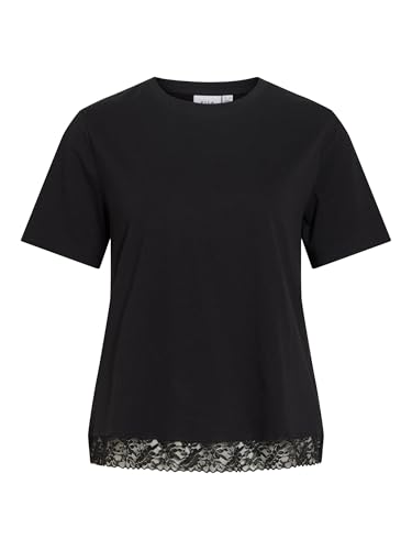 T-shirt Vivora VILA pour femme avec dentelle élégante et manches courtes