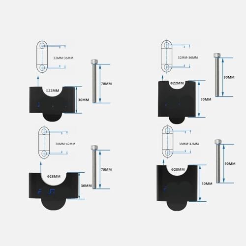 Moto riser guidon ajustable pour cintres de 22 et 28 mm - 4