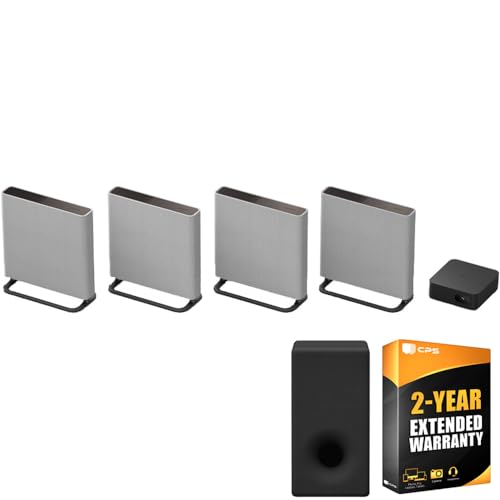 Sony HTA9M2 BRAVIA Theater Quad with 16 Total Speakers, Dolby Atmos/DTS:X Bundle with Premium SA-SW3 6.3' 200W Wireless Subwoofer + 2 Year CPS Enhanced Protection Pack