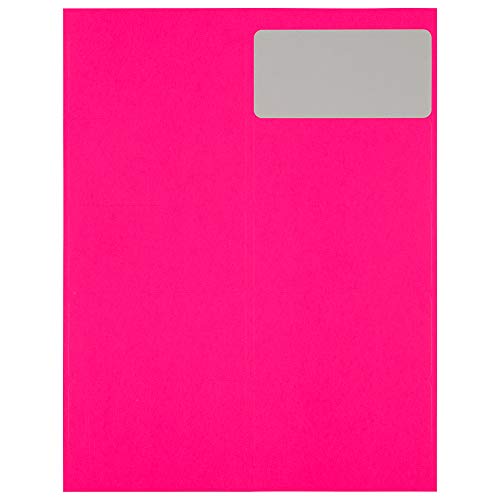 Jam Paper Shipping Address Labels - Standard Mailing - 2 X 4 - Neon Fluorescent Pink - 120/Pack #TOP4
