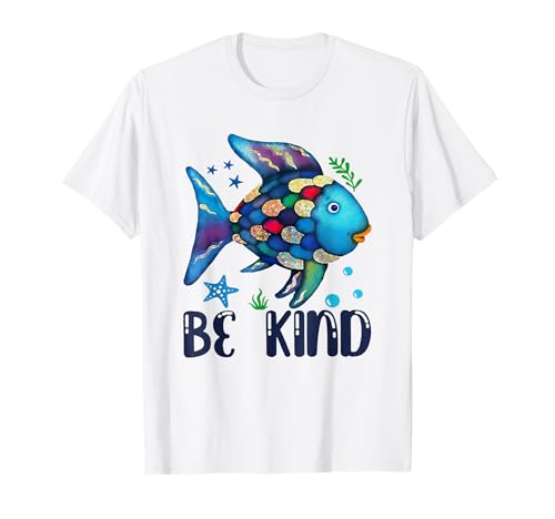 Be Kind Rainbow Fish Teacher Reading T-Shirt