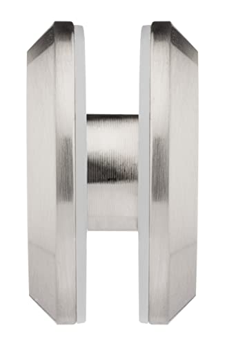 Rockwell Security Sliding Shower Door Finger Pull Knob 1-1/4 Inch Diameter Brushed Nickel Solid Brass Applicable For Bypass Sliding Shower Doors #TOP2