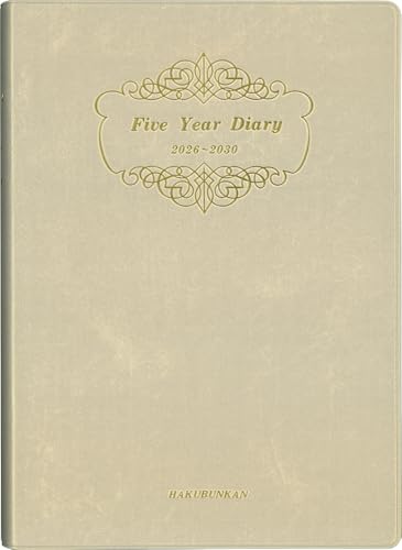 博文館 日記 2026年 A5 5年連用ダイアリー ソフト版 ホワイトゴールド No.265 (2026年 1月始まり)