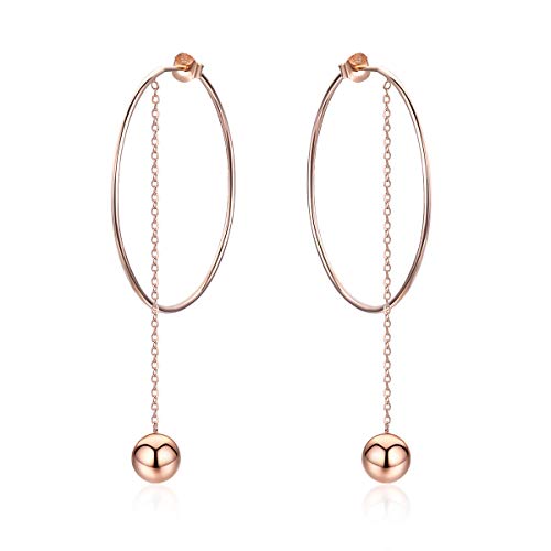 Boucles d'oreilles argent 925 grand cercle rond femme bijoux tendance