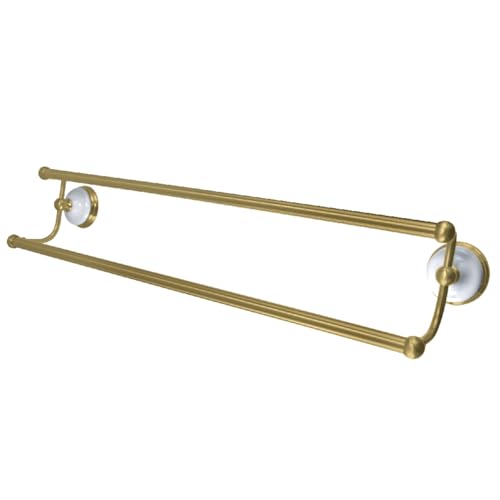 Kingston Brass BA1113BB Victorian Dual Towel-Bar, Brushed Brass 24 x 5.81 x 3.88