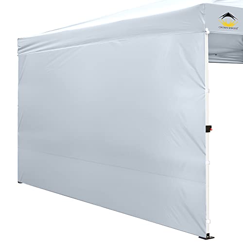 Crown Shades Sunwall Silver Coated For 10X10 Pop Up Canopy Tent, 1 Pack Sidewall Only With Silver Coating (Beige) (1 Pack, White) #TOP1