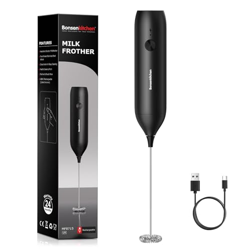 Bonsenkitchen Type-C Rechargeable Handheld Milk Frother MF8715