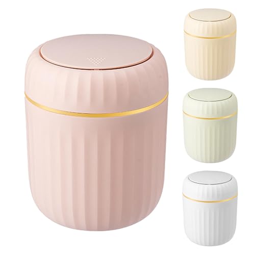 WJnflQN Pattumiera da tavolo, pattumiera da banco - Cestino per la spazzatura a pressa da comodino per la casa - Bidone a spazzatura da scrivania Bidone a spazzatura creativo e leggero di