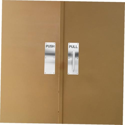 Plaque de poussée en acier inoxydable 304 pour porte industrielle et coupe-feu - 8
