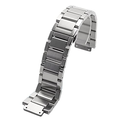 Bracelet acier 27x19mm argenté pour montre du bureau aux soirées