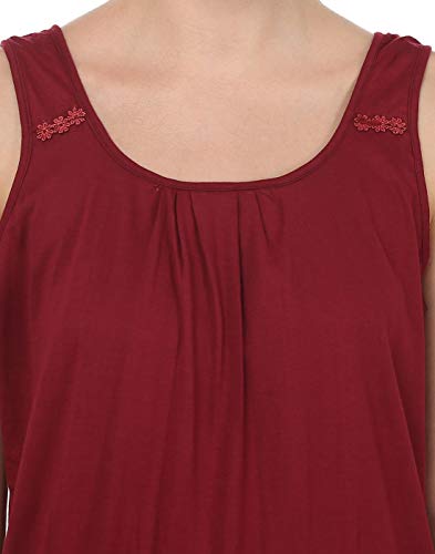 Image of BLAZON Women's Cotton Hosiery Solid Maxi Dreams Nighty Slip