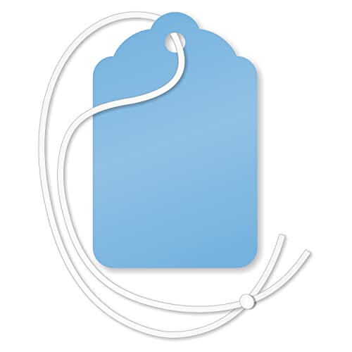 SmartSign Blue Tag Markers, 1,000 blank price tags (Size-5), 1.75" x 1.125"