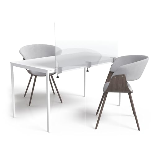 magnetoplan | Acryl-Hygienewand | HxT 600 x 70 mm | Breite 1000 mm | mit 3 Haltern