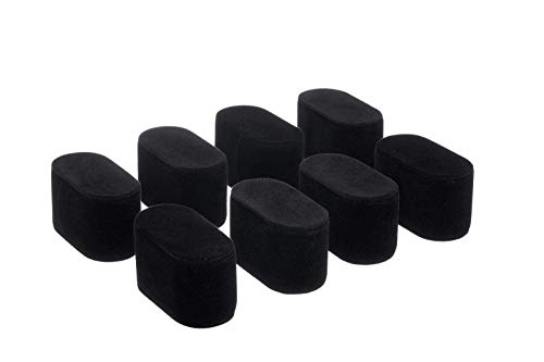 Set of 8 Black Velvet Watch Bracelet Pillows for Case Box Display Stand