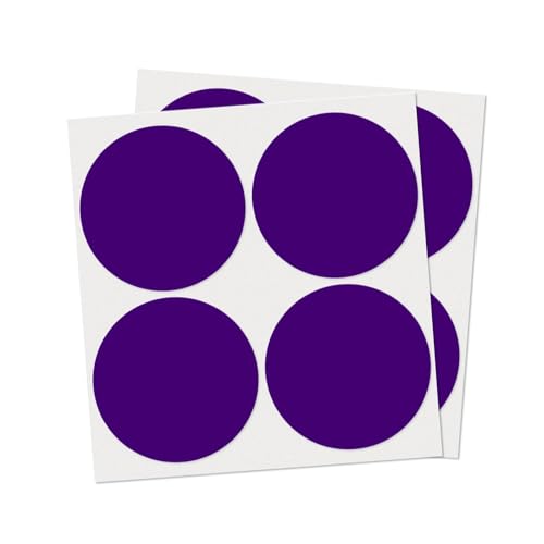 Autocollants ronds de 10,2 cm violets : étiquettes grand format