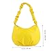Imagen de SAFIGLE Bolso de Hombro Plisado Elegante Bolso con Cremallera para Damas Bolso de Mano Portátil Y Versátil Color Amarillo