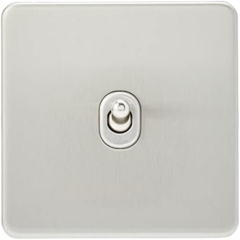 Knightsbridge SF0100BC (Non-Isolated) Screwless 1-Gang Tv Outlet, 20 W, 230 V, Brushed Chrome