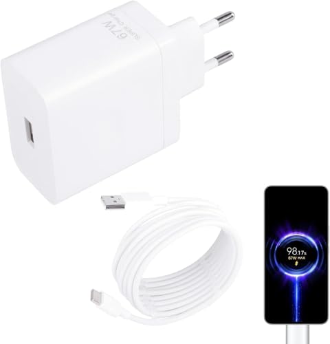 Caricatore USB 67 W per Oppo SUPER-VOOC con cavo 6A USB-C 2M originale, compatibile con Real-me GT 7 Pro, Reno 13, 12FS, One-Plus 13, Nord CE 4, 3 Lite, Find X8, X7, Find X7 Ultra