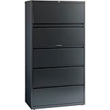 36 in. HL10000 Series Lateral File with 5-Drawer - Charcoal