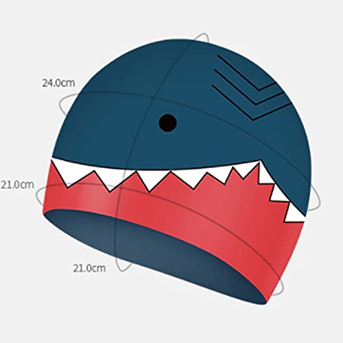 czepek pływacki Cartoon Shark Wodoodporna Ochrona Uszu I Dziewcząt Sprzęt Pływacki Dziecięcy Silikonowy Kapelusz Do Pływania w Basenie