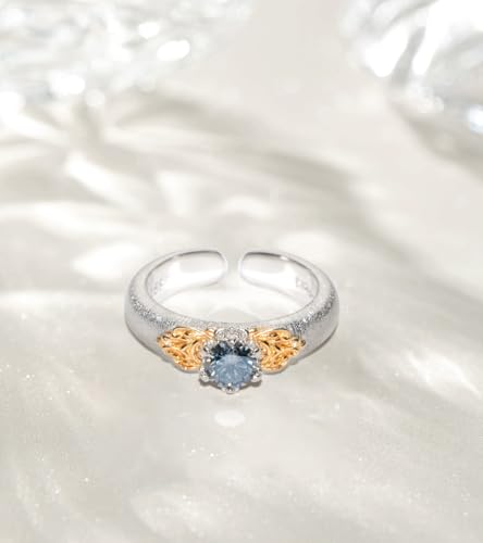 Moissanite Rings for Women – S925 Sterling Silver Adjustable Ring, Hypoallergenic, Perfect Jewelry Gift for Wedding, Valentine's Day, or Mother's Day3