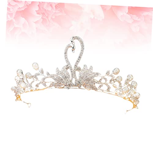 LABRIMP Acessórios De Cabelo De Strass Acessórios De Cabelo De Noiva Tiara Cisne Cocar Menina Chapel