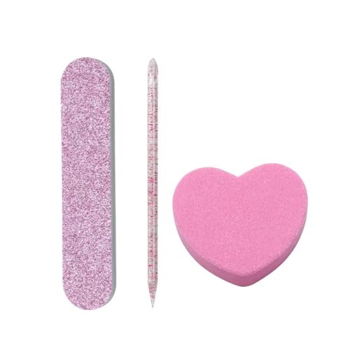 Juego de 10 piezas de 30 piezas de cuidado de uñas, 10 púas de cristal, 10 bloques de pulido y 10 limas de madera, mini limas, pulidores y palos para manicura y pulido de joyas