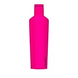 Corkcicle Canteen Neon Lights Collection - Water Bottle & Thermos - Triple Insulated Shatterproof Stainless Steel, Neon Pink, 25oz