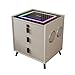 YWSXHS Smart Bedside Table, Nightstand with Drawer, Modern Bedside Table with Wireless Charging Bedroom Side Table Adjustable Lights for Living Room(Black)