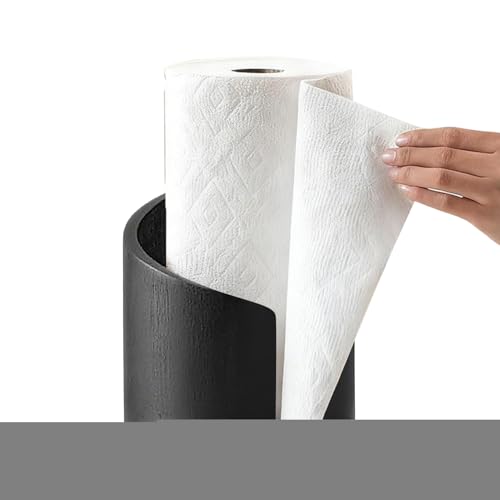 Dispensador de servilletas de baño vertical de madera con base estable 7