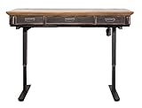 Martin Furniture IMHF384T-KIT Electric Hartford Sit/Stand Desk, Brown