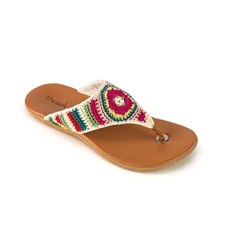 Image of The Sak Shana Thong Sandal in Crochet, Slip On Entry
