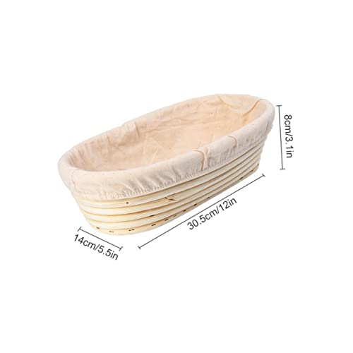 Luxshiny Bandeja Retangular Bandeja De Tecido Bandeja De Vime Cestas De Prova De Pão Para Pão De Fer