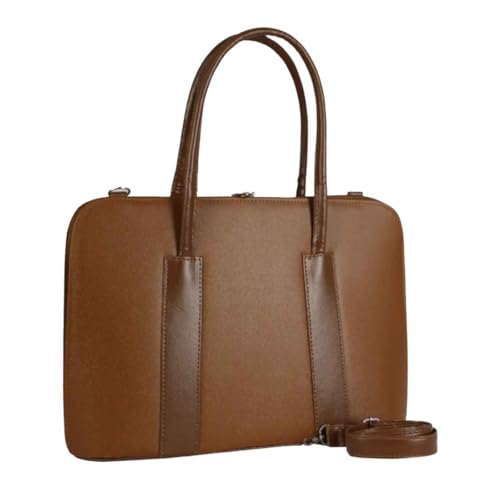 Bolsa e Pasta para Notebook Feminina Executiva Grande Até 15.6 Polegadas (Caramelo)