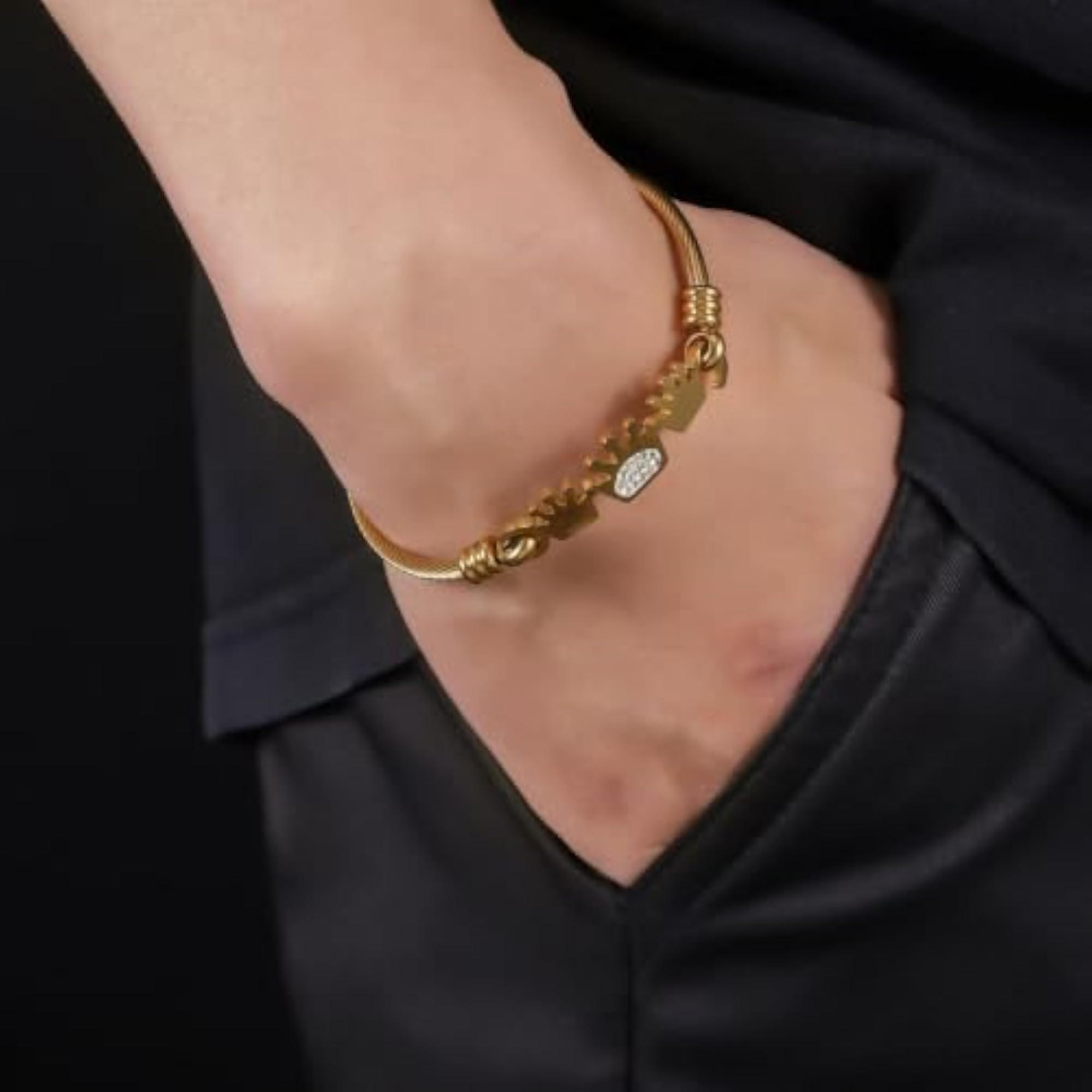 Men's Kingmaker Crown Cuff Bracelet, Stylish Hand Band