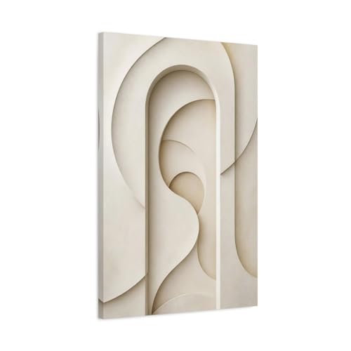 Tableau canvas arches abstraites finition galerie d'art moderne pour grand mur vertical