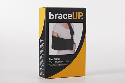 BraceUP Arm Sling for Shoulder Injury for Women and Men - Rotator Cuff Torn, Wrist and Elbow Surgery with Adjustable Padded Arm Support Strap - Thumbnail 7