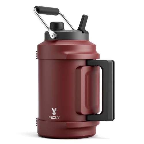 Image of Meoky 1 Gallon Insulated Water Bottle, 128 oz Stainless Steel Water Jug
