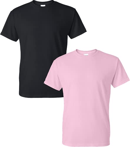 T-shirt G800 Noir Rose Clair Confortable Poly-Coton XXL