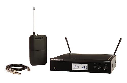 Shure Blx14R Uhf Wireless System - Perfect For Guitar And Bass With 1/4 Jack - 14-Hour Battery Life, 300 Ft Range | Includes 1/4" Jack Instrument Cable & Single Channel Rack Mount Receiver | H11 Band #TOP4