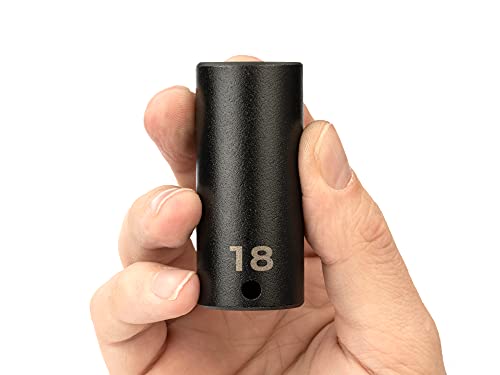 Image of TEKTON 3 /8 Inch Drive x 18 mm Deep 6-Point Impact Socket | SID13118